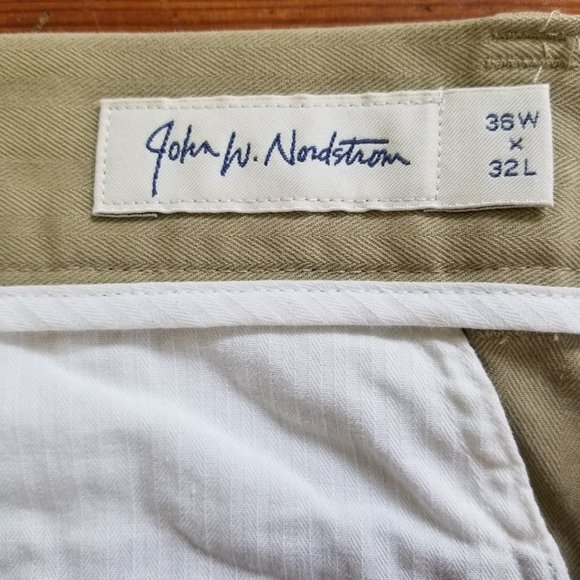 Beige/Tan Dress Pants/Khakis (Herringbone Pattern) - Picture 2 of 8